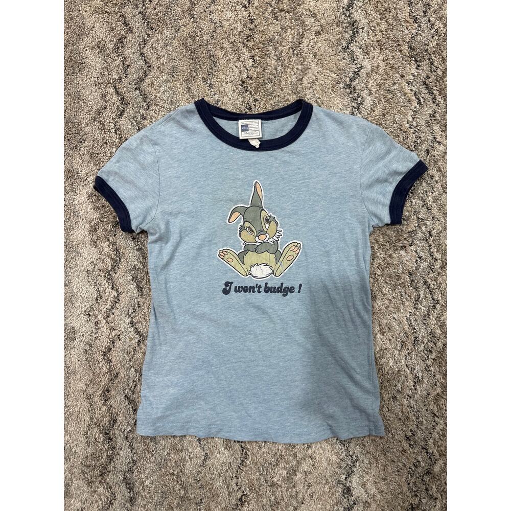 Disney Thumper “I Won’t Budge” Blue T-Shirt Women’s Size Medium